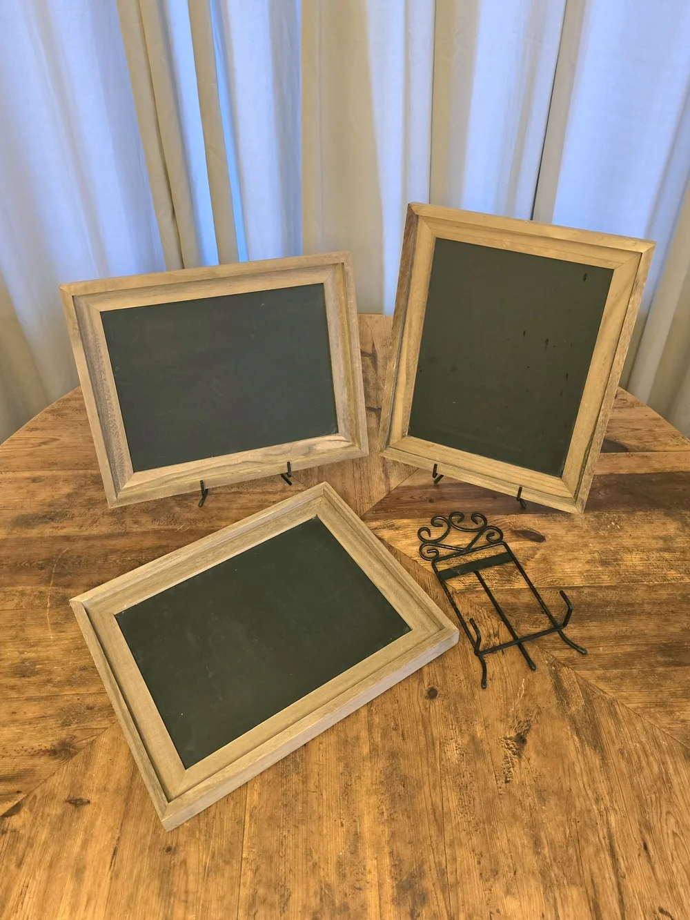 6pc Rustic Wood Framed Chalkboard Set